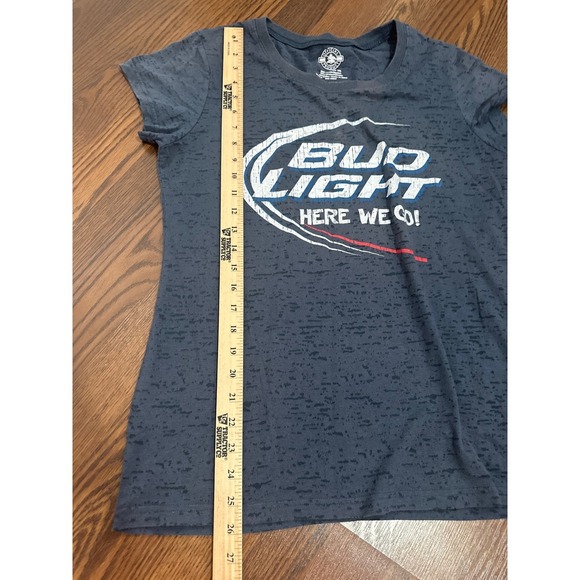 Bud Light Here We Go! Women's Graphic T-Shirt XXL Extra Extra Large Beer Tee - Picture 7 of 8